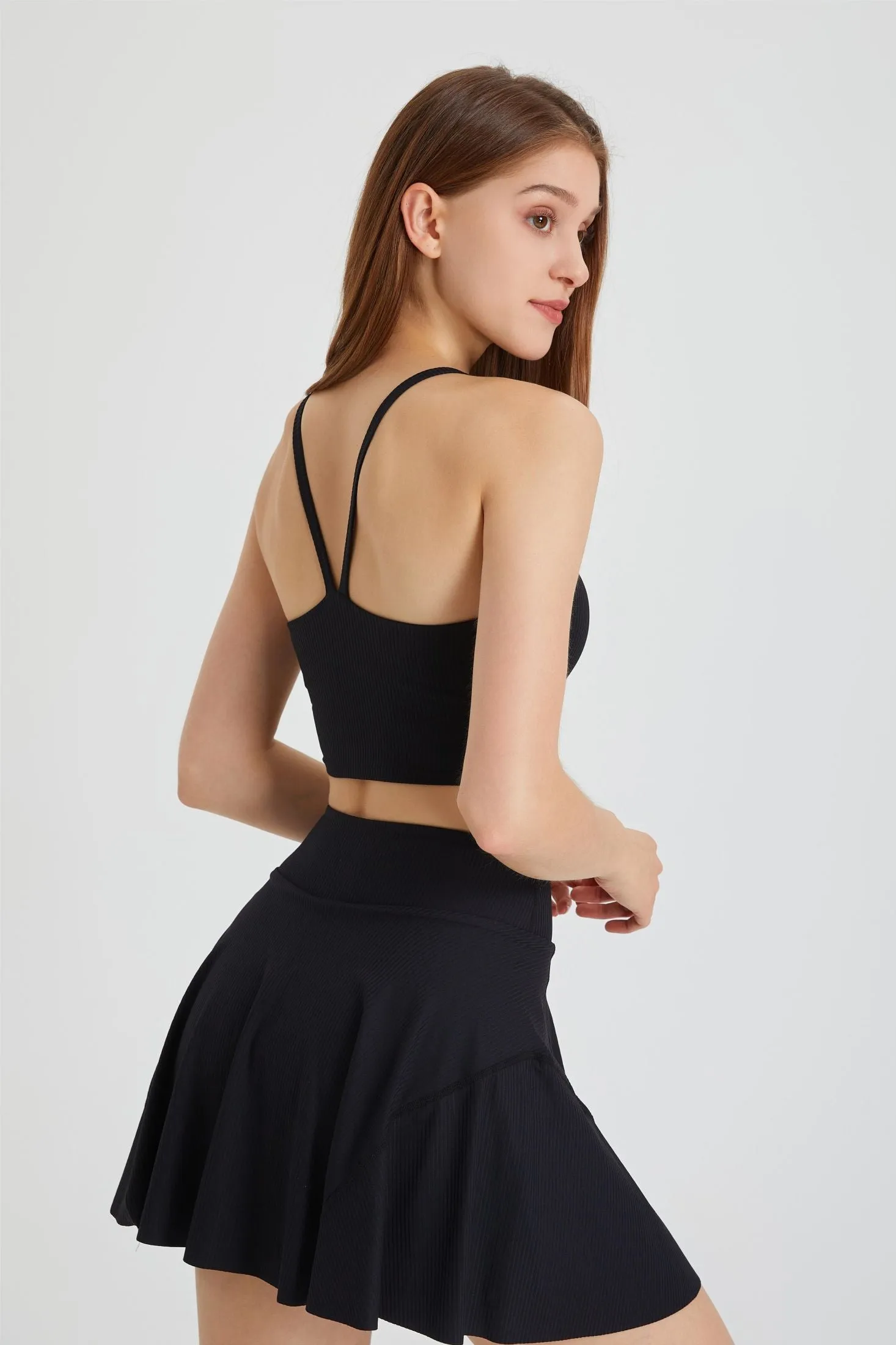 Ribbed Y-Back Sports Bra