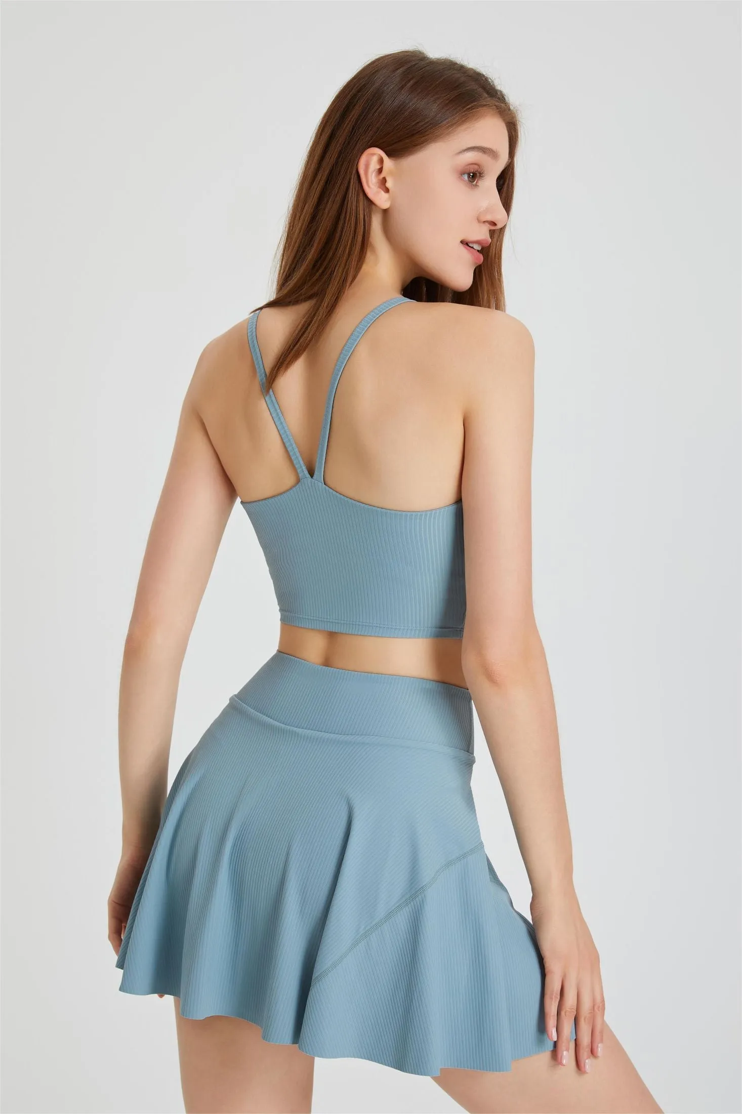 Ribbed Y-Back Sports Bra