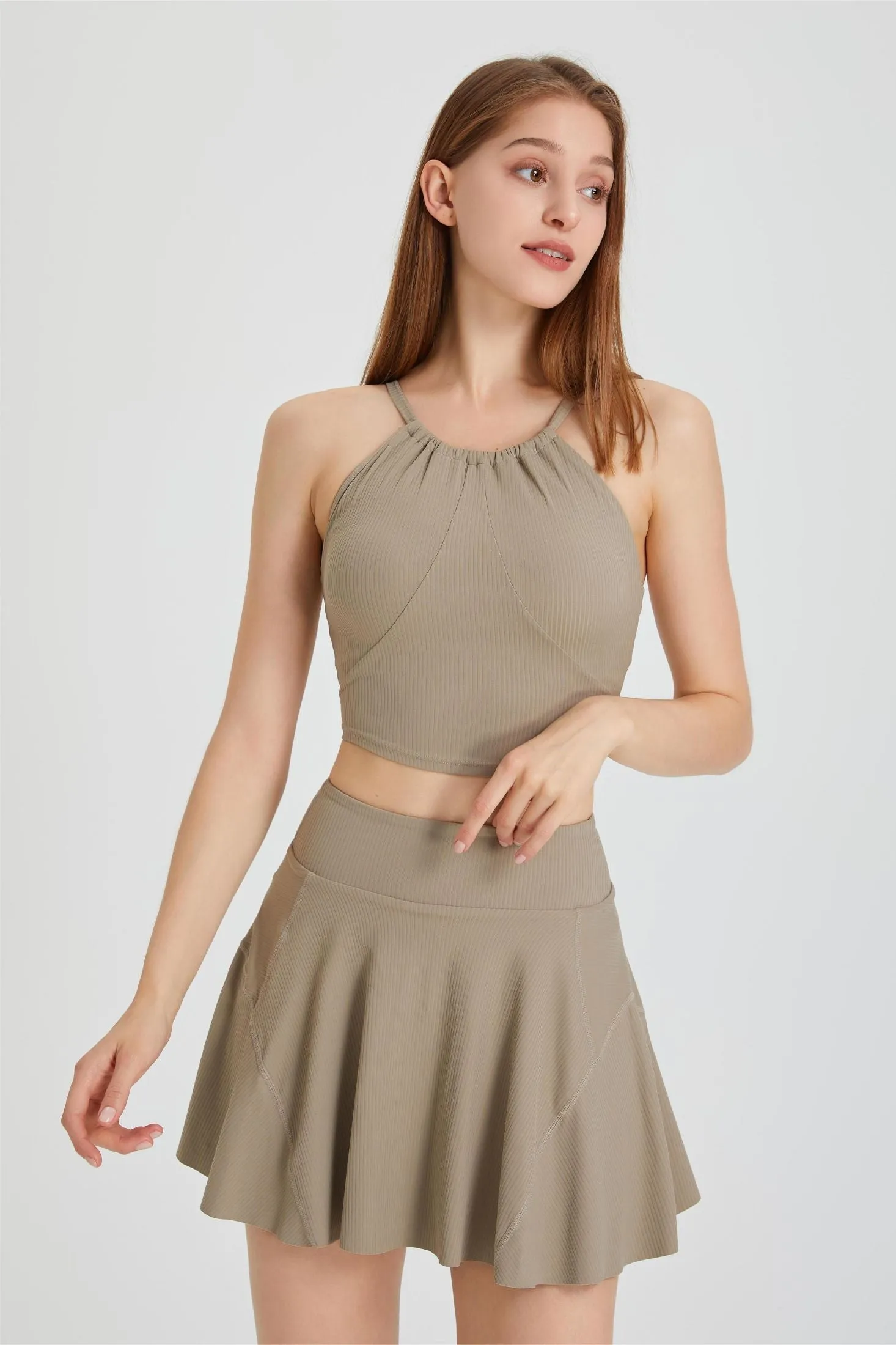Ribbed Y-Back Sports Bra