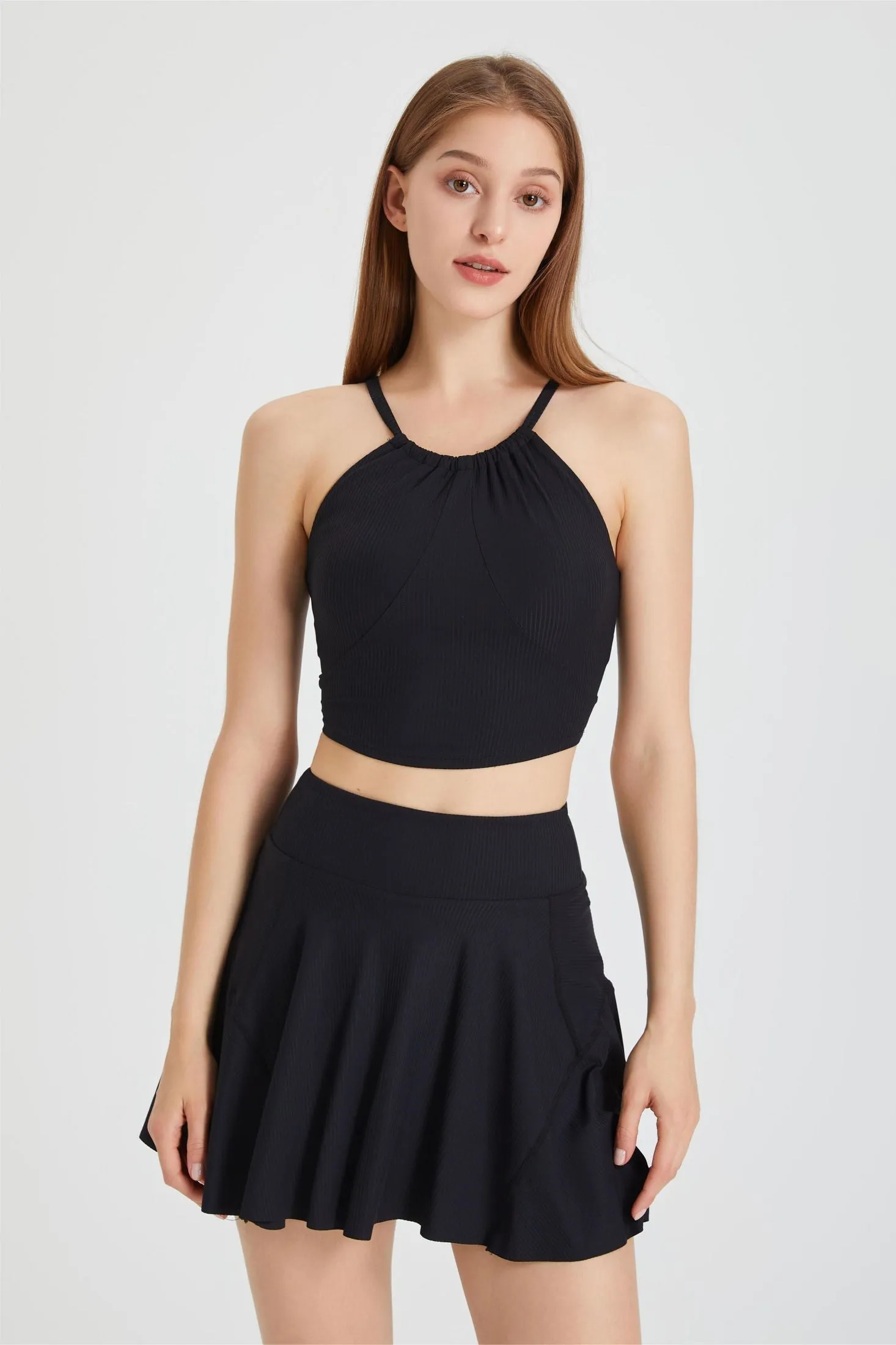 Ribbed Y-Back Sports Bra