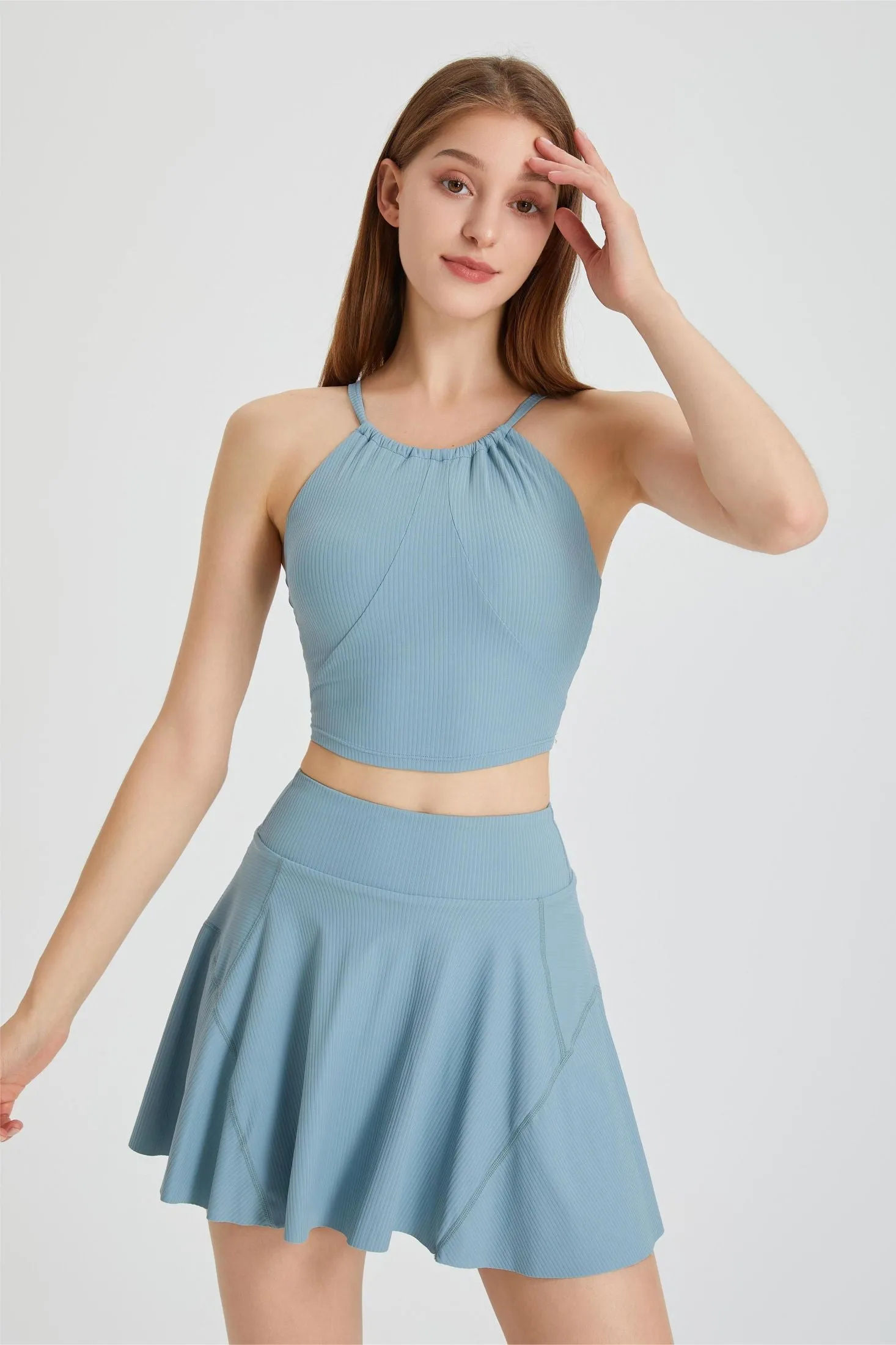 Ribbed Y-Back Sports Bra