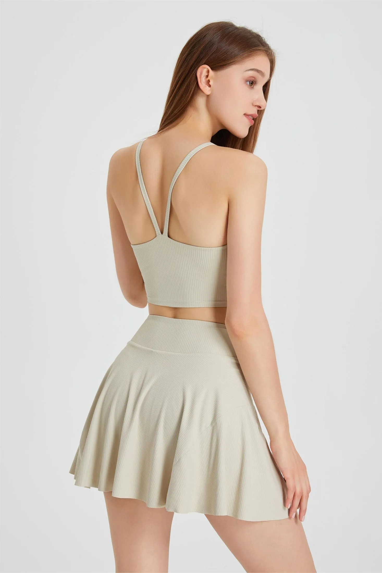 Ribbed Y-Back Sports Bra