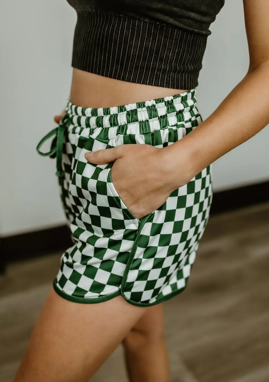 Round The Track Checkered Shorts