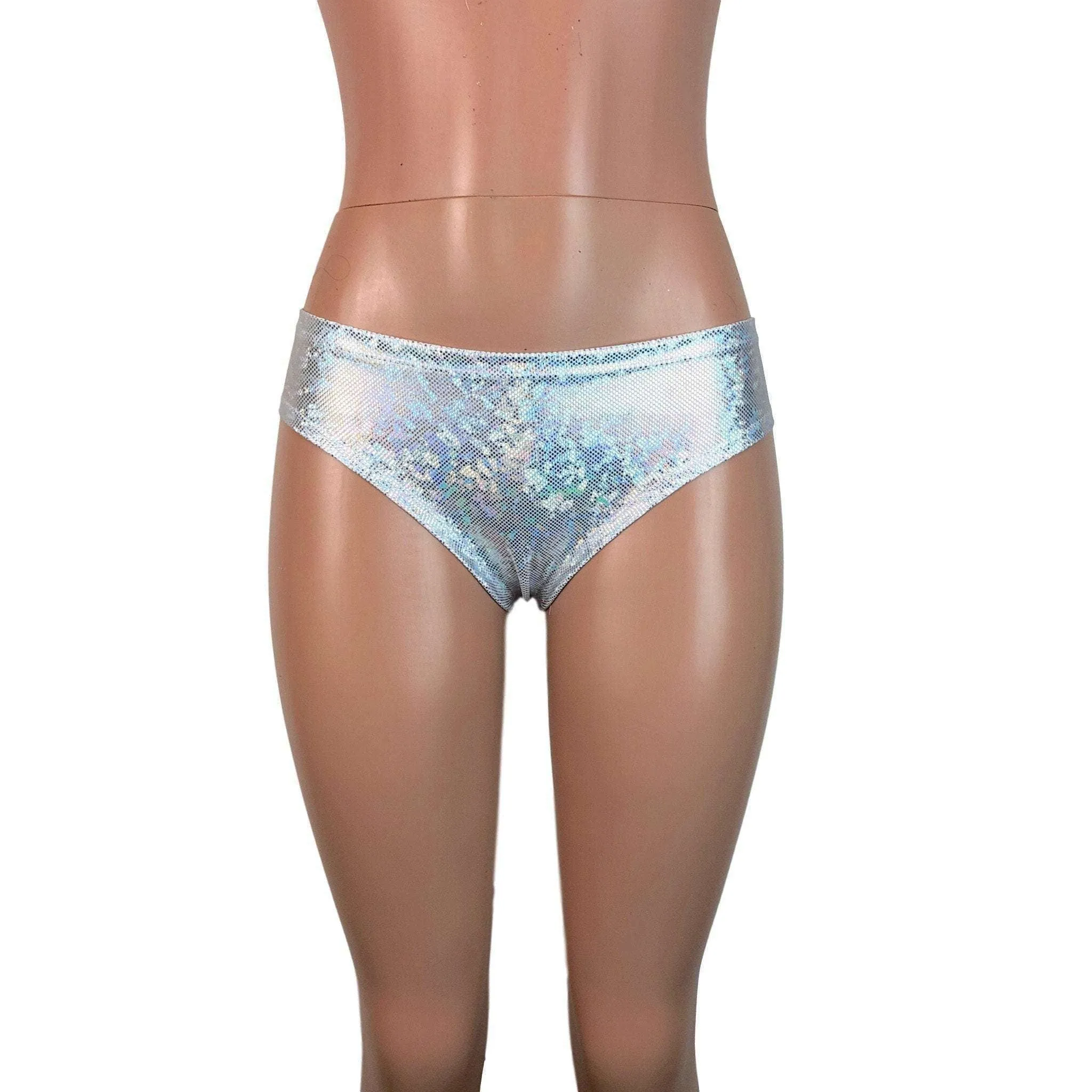 SALE - XS Silver Shattered Glass Cheeky