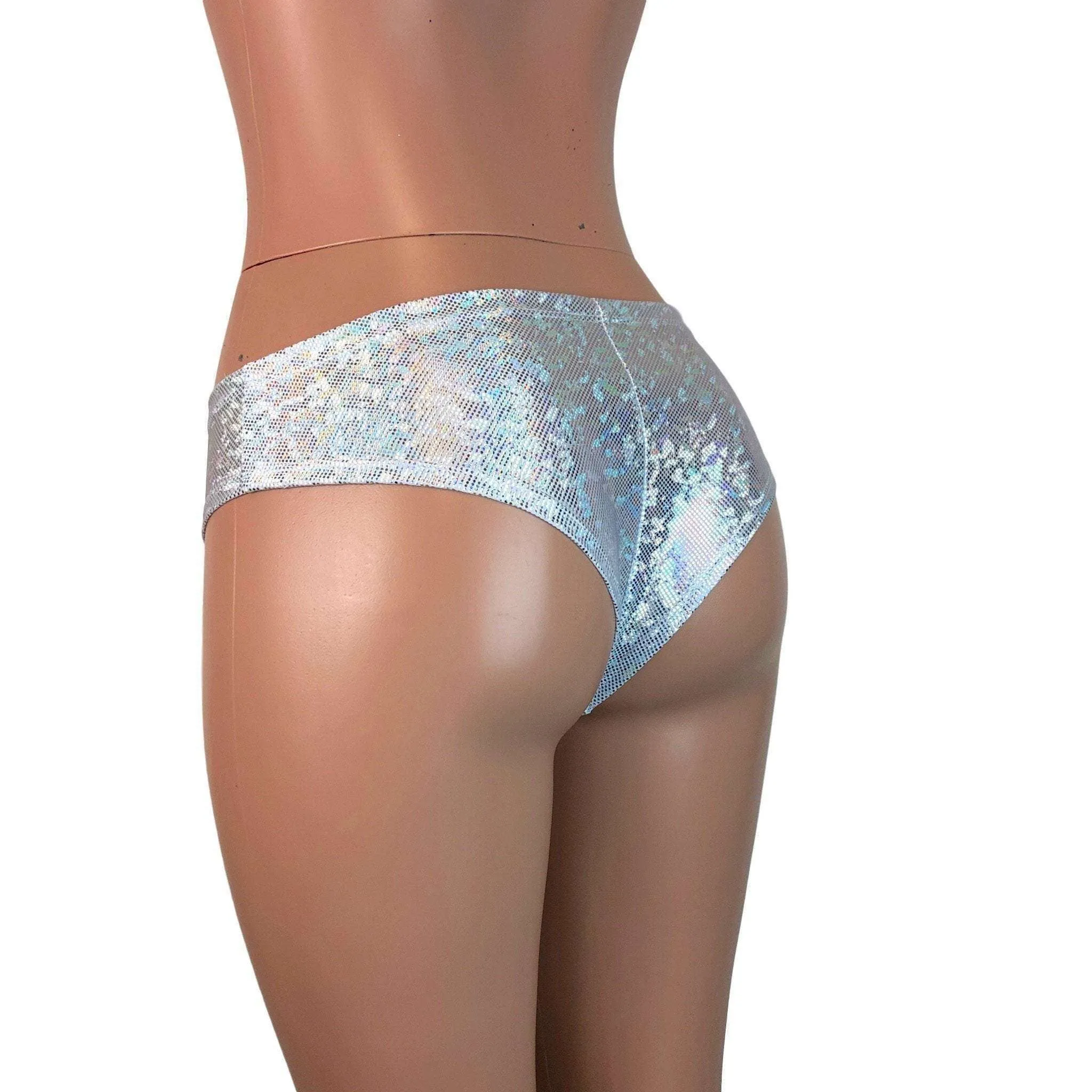 SALE - XS Silver Shattered Glass Cheeky