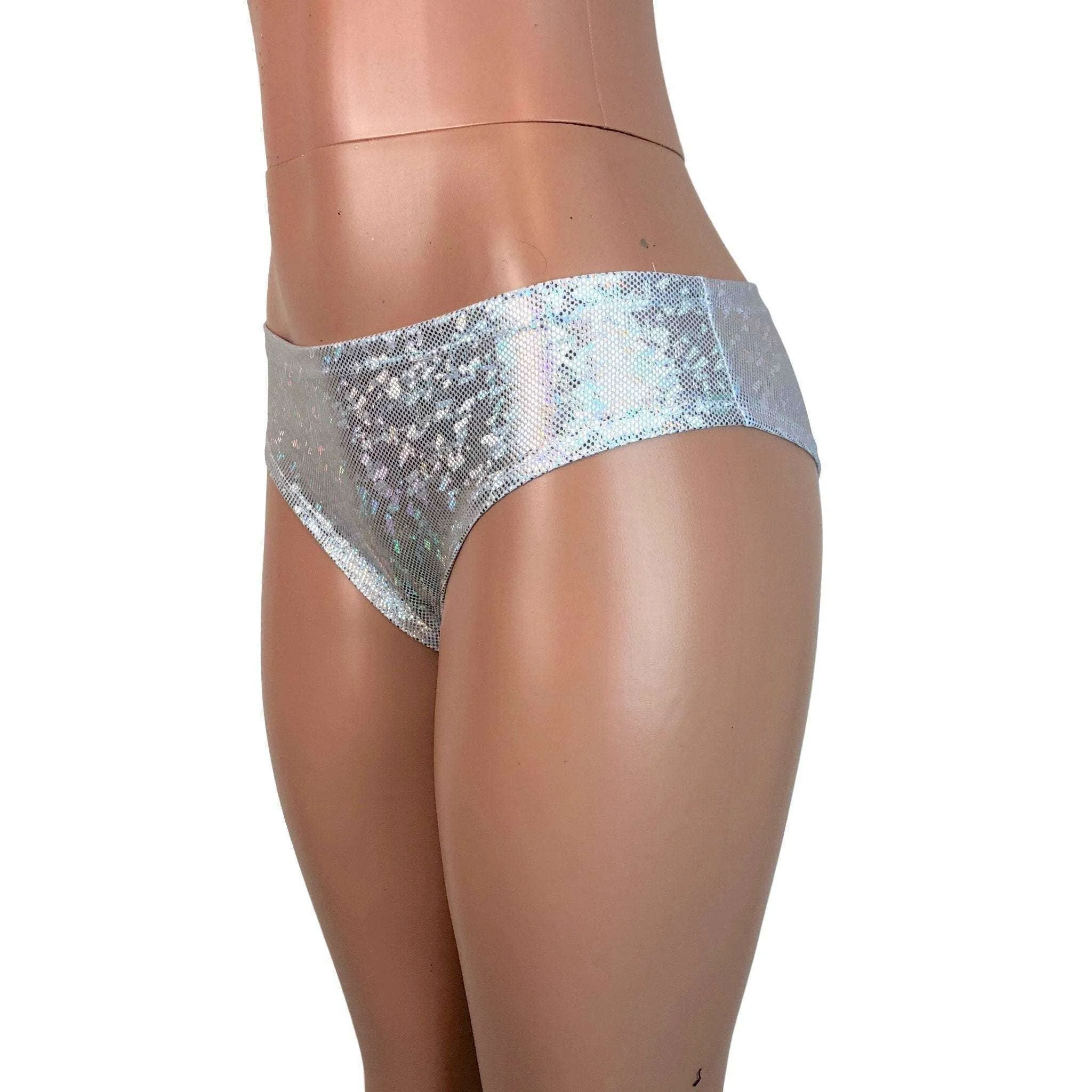 SALE - XS Silver Shattered Glass Cheeky