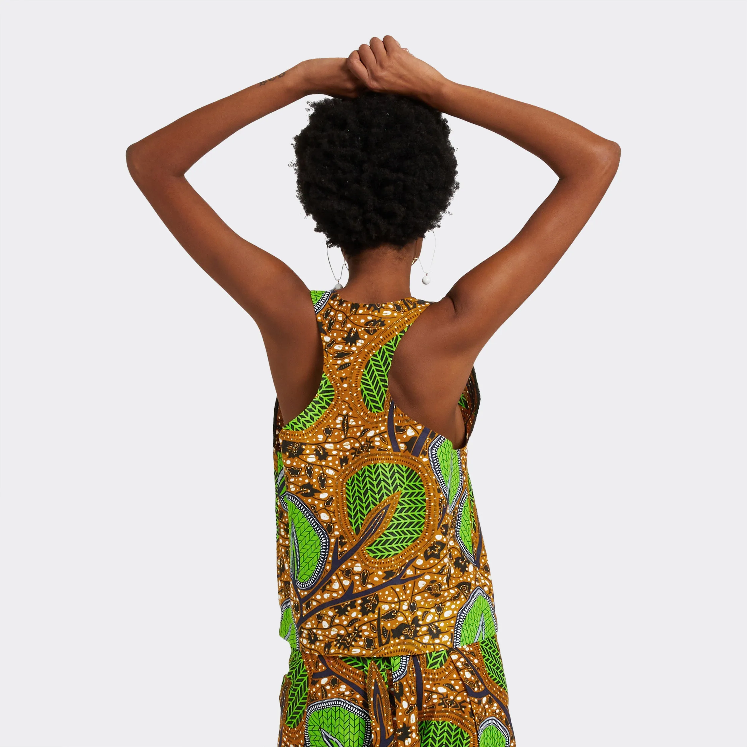 Sleeveless Top in Wax Hidden Garden
