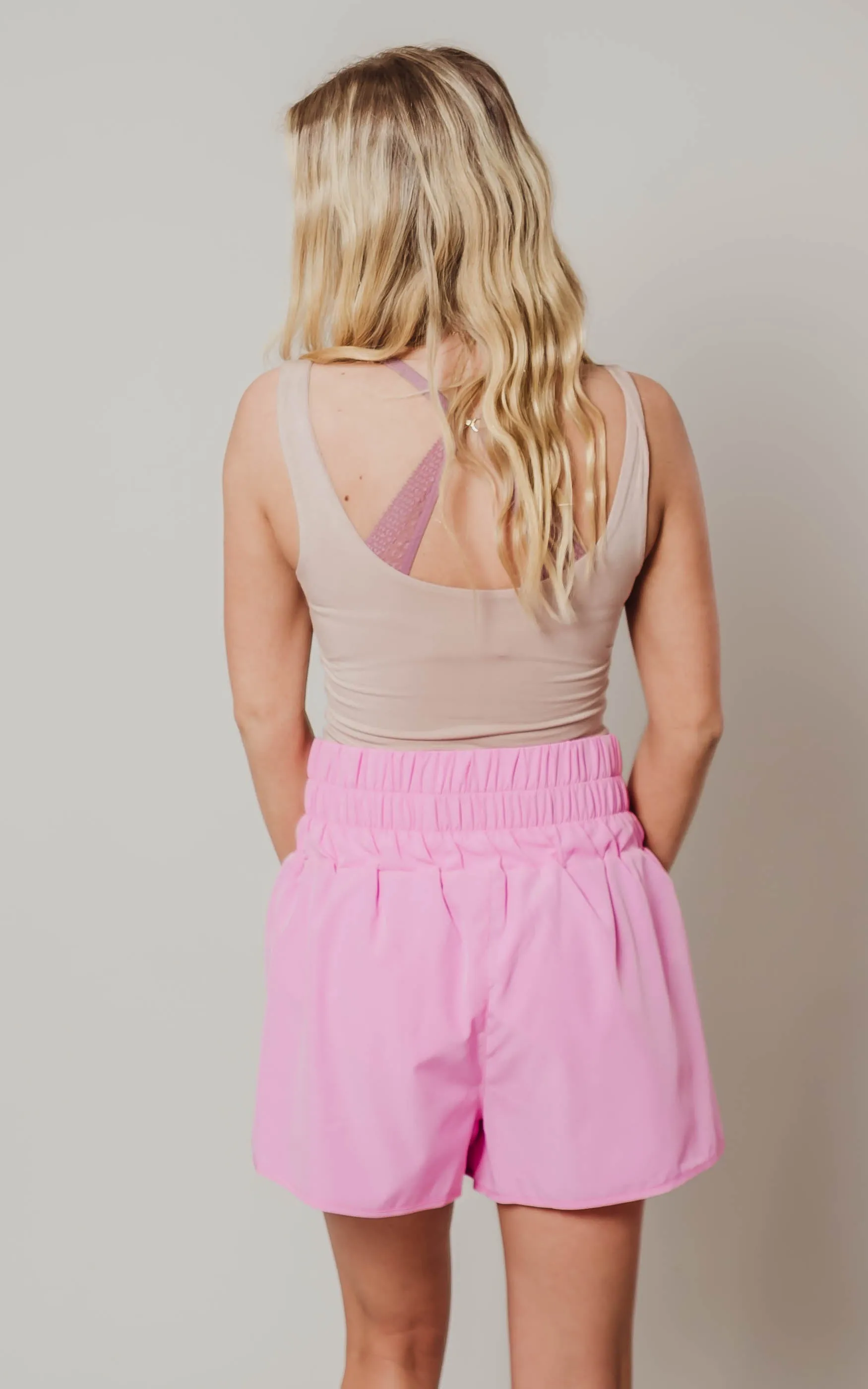 Smocked Waist Running Shorts - Final Sale*