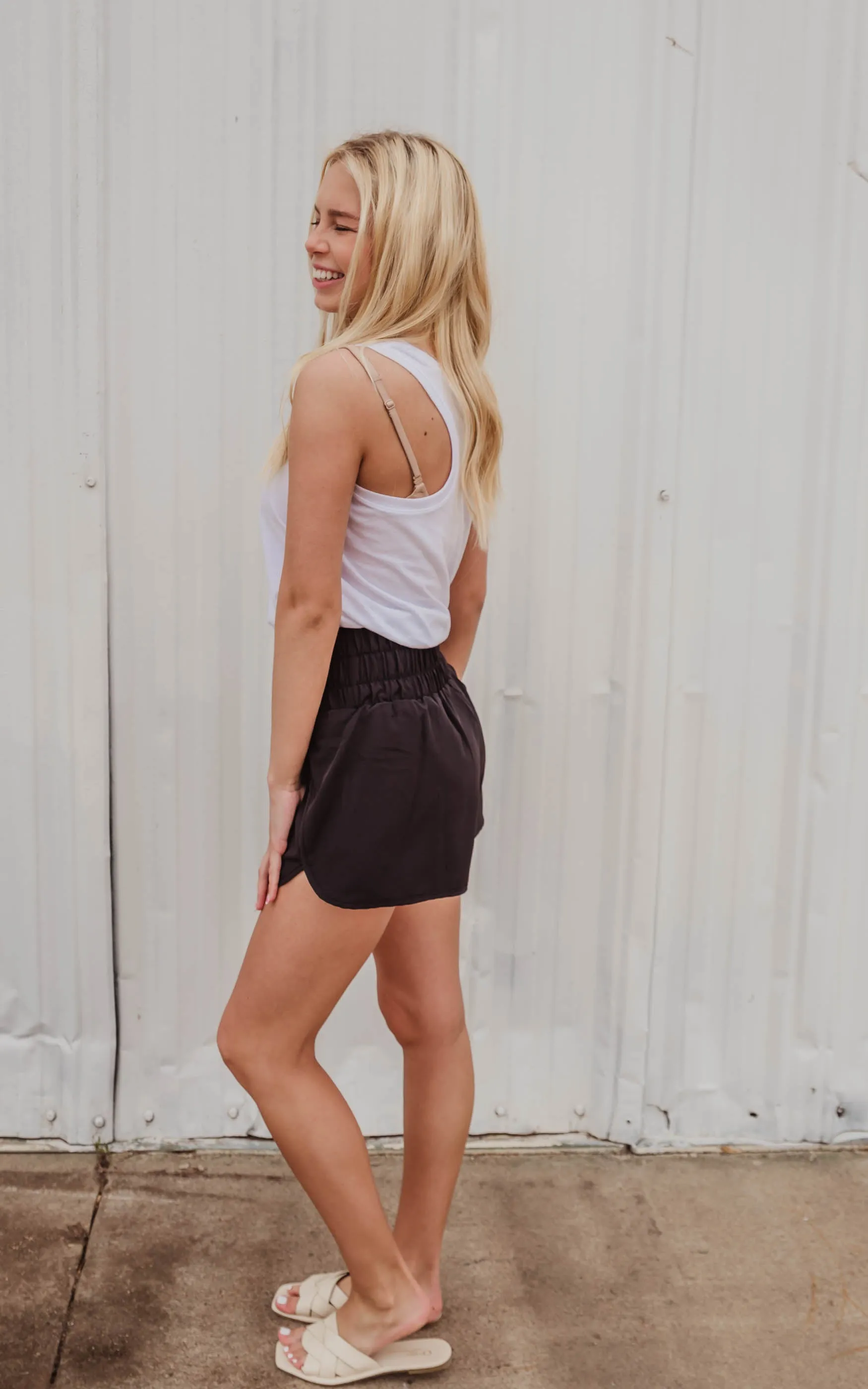 Smocked Waist Running Shorts - Final Sale*
