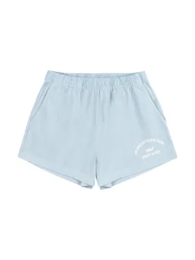 Sporty & Rich LA Athletic Grp Disco Shorts in China Blue