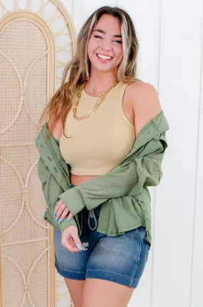 Sporty Day Sand Racer Ribbed Tank