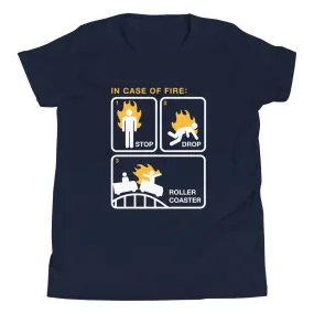 Stop Drop Roller Coaster Kid's Youth Tee