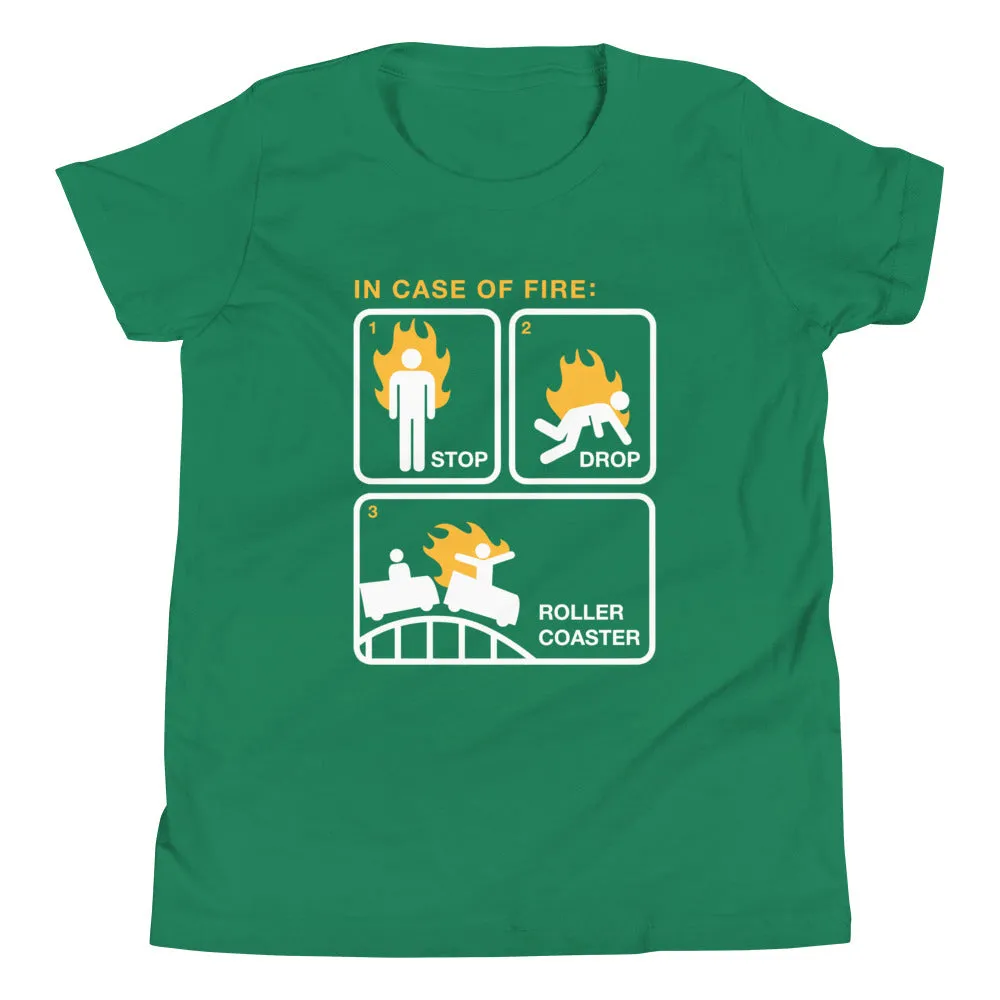 Stop Drop Roller Coaster Kid's Youth Tee