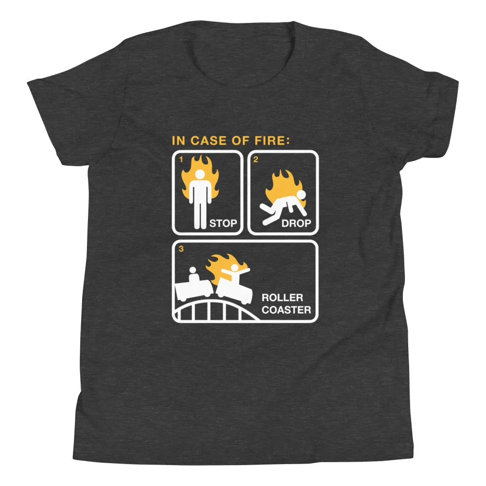 Stop Drop Roller Coaster Kid's Youth Tee