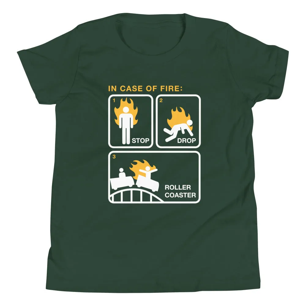 Stop Drop Roller Coaster Kid's Youth Tee