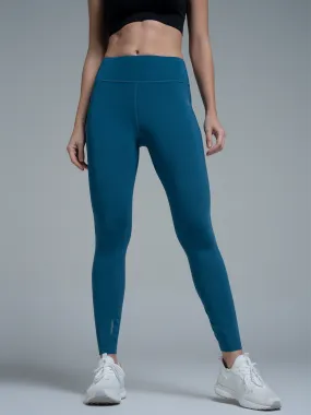 Teal Absolute Fit Solid Workout Tights
