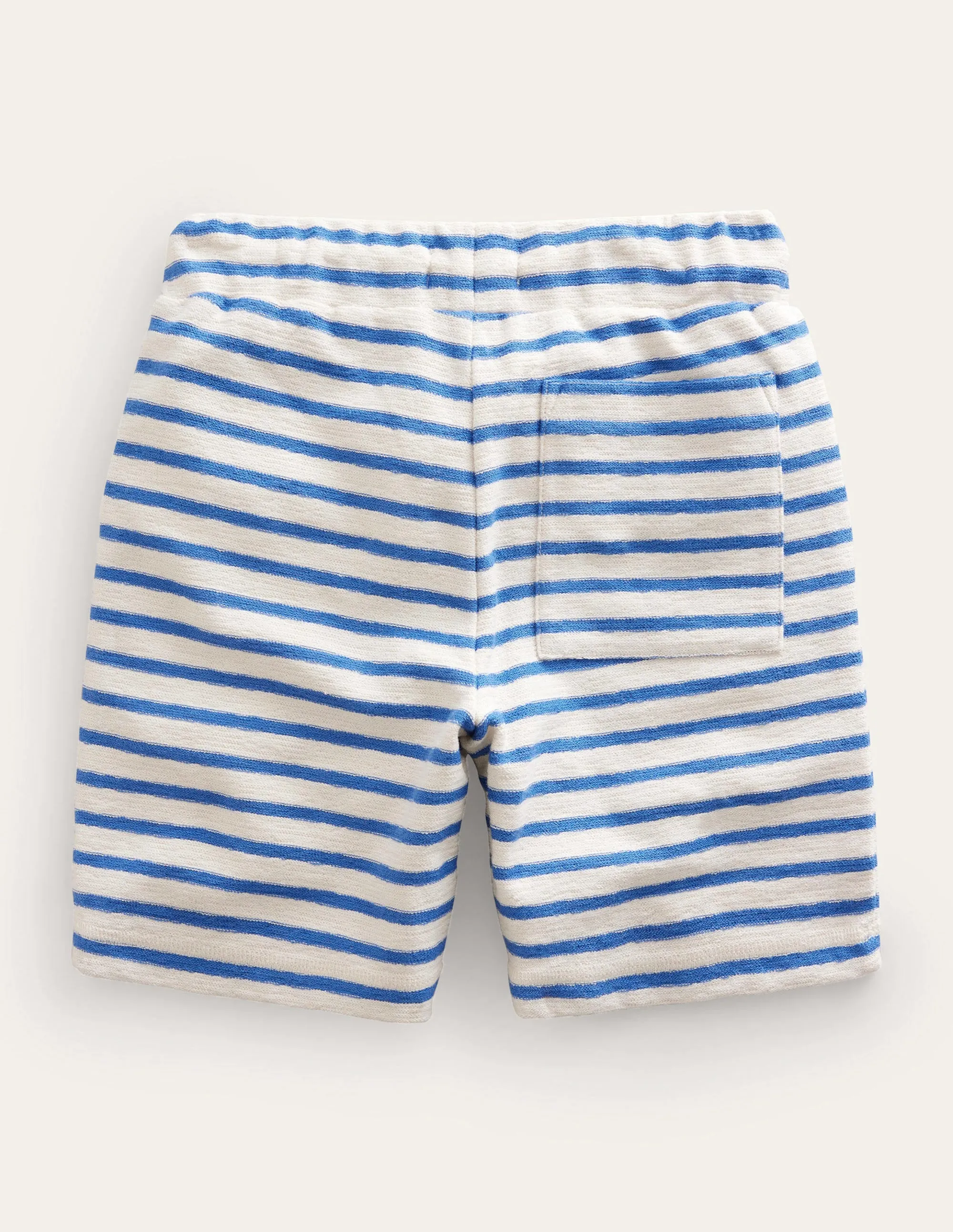 Textured Jersey Short-Delft Blue/White