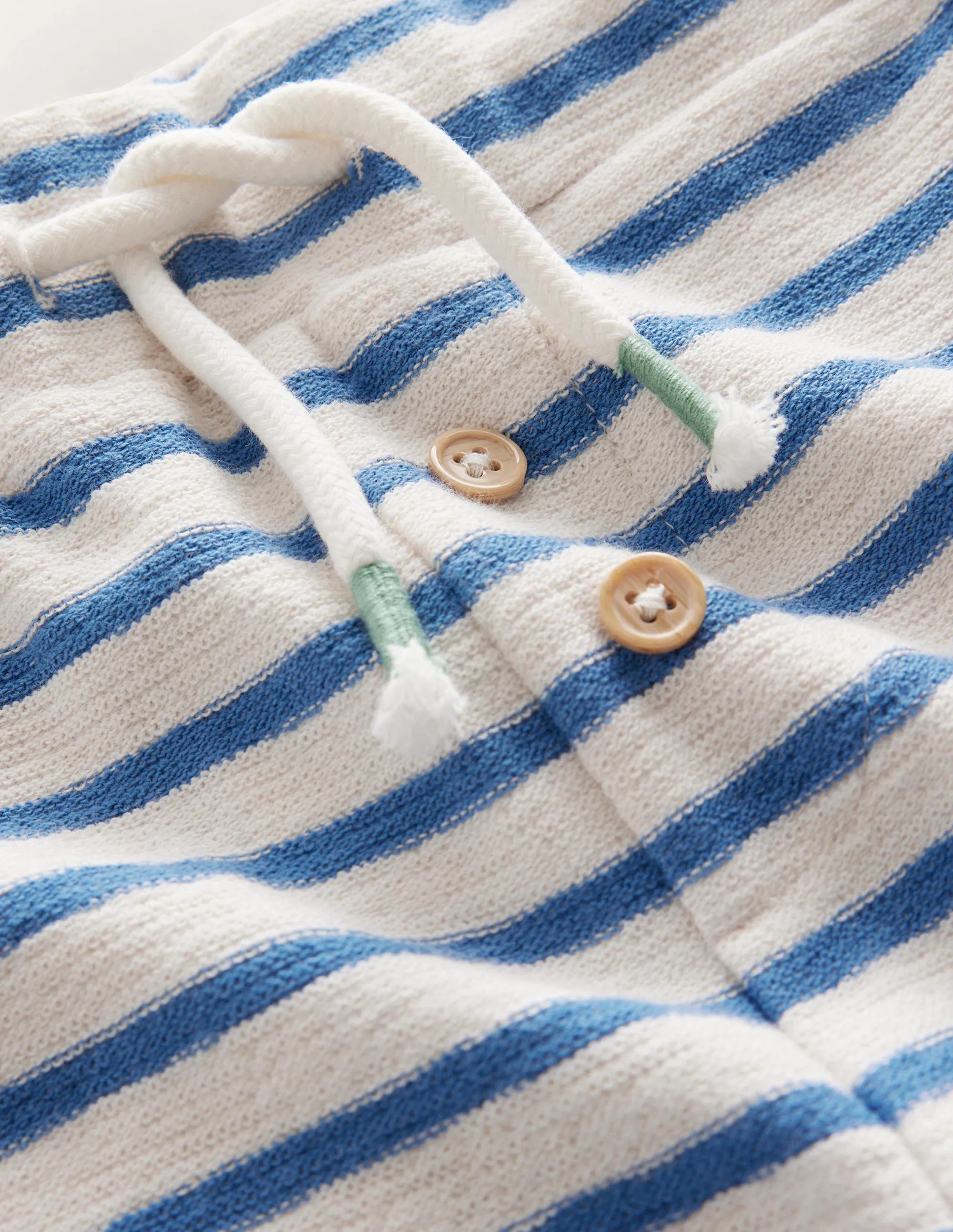 Textured Jersey Short-Delft Blue/White
