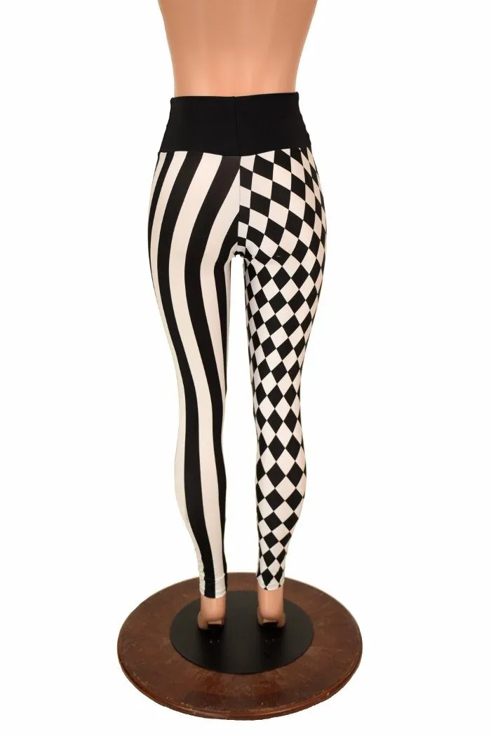 Tri Color High Waist Leggings