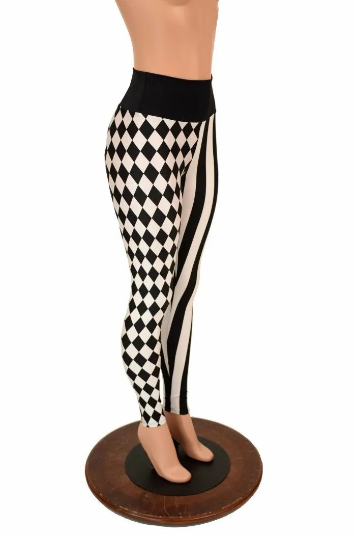 Tri Color High Waist Leggings