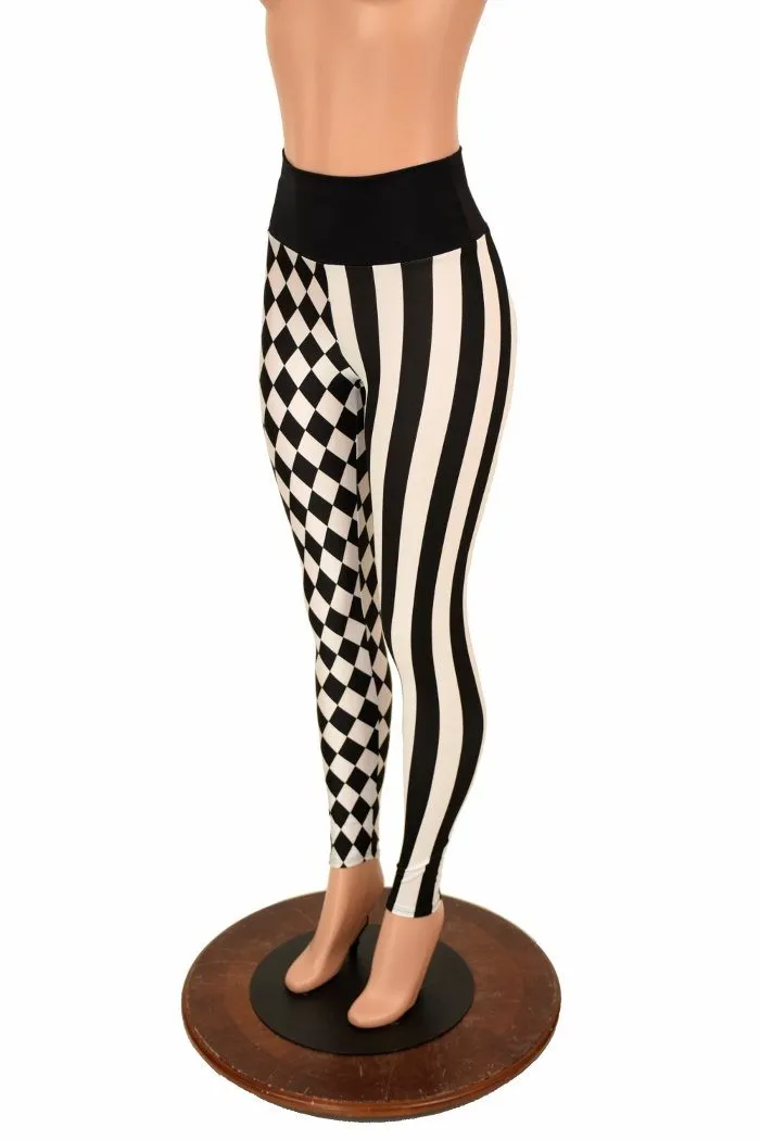 Tri Color High Waist Leggings
