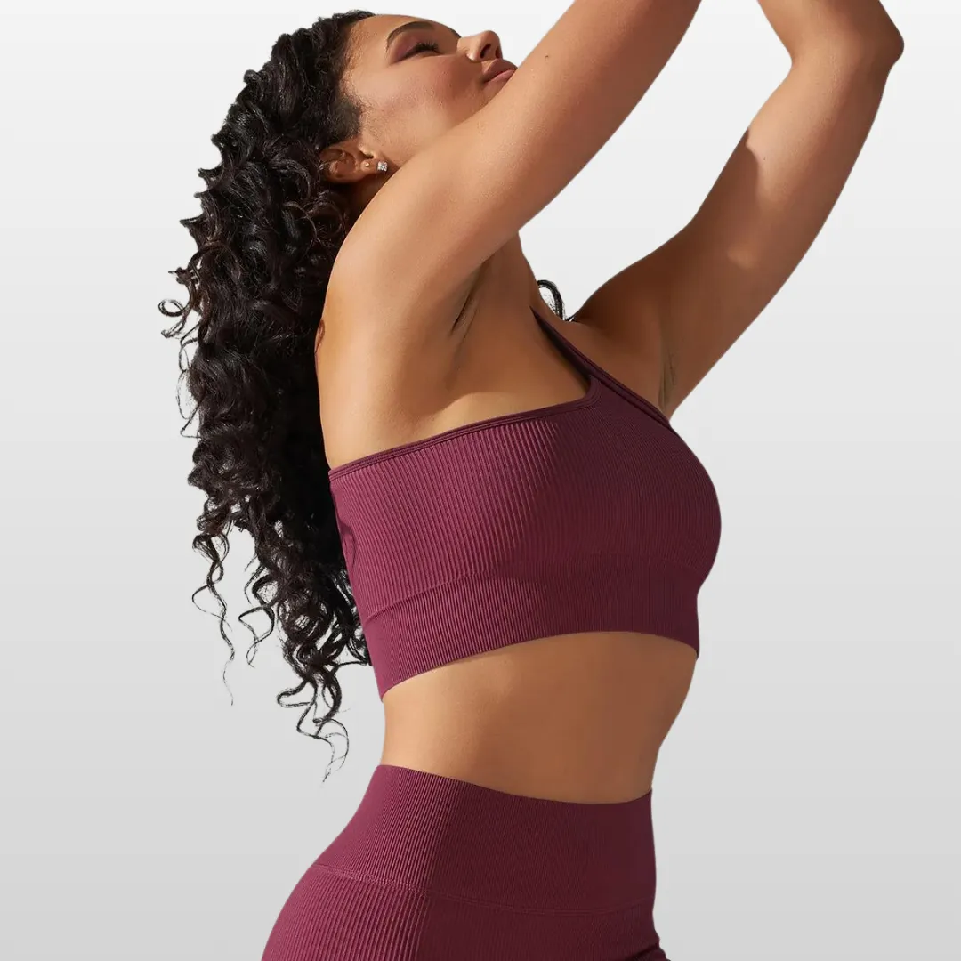 VESSA ONE SHOULDER SPORTS BRA