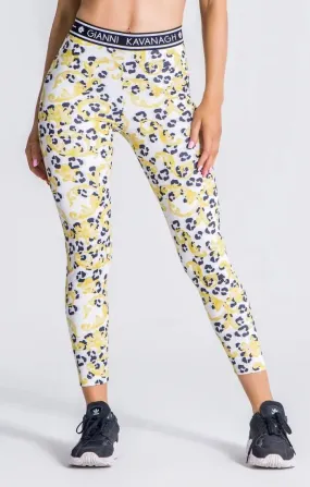 White Baroque Leopard Leggings