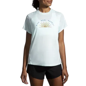 Women's Brooks Distance Graphic Short Sleeve- 221600-430