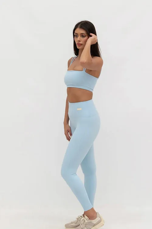 Zara Smooth Leggings - Sky Blue