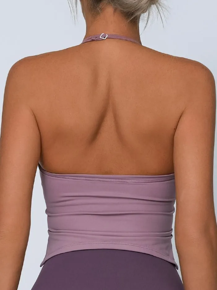 ZASUWA Female Adjustable Strap Halter Backless Quick Dry Sports Bras