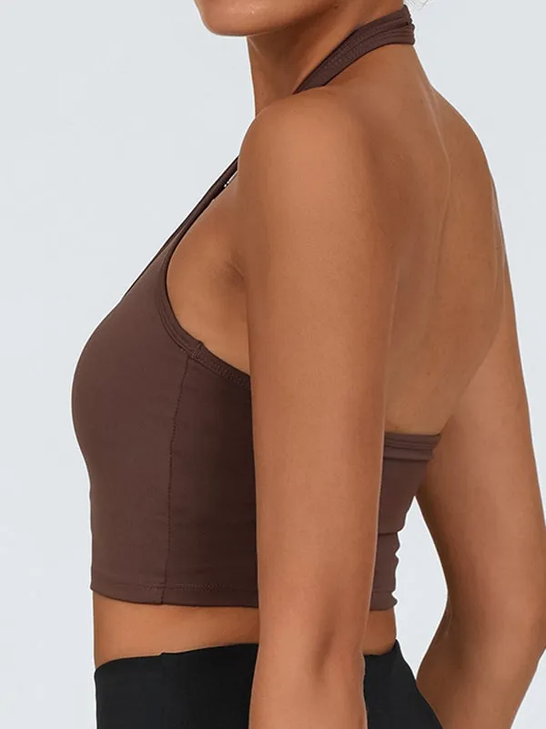 ZASUWA Female Backless Halter Quick Dry Sports Bras
