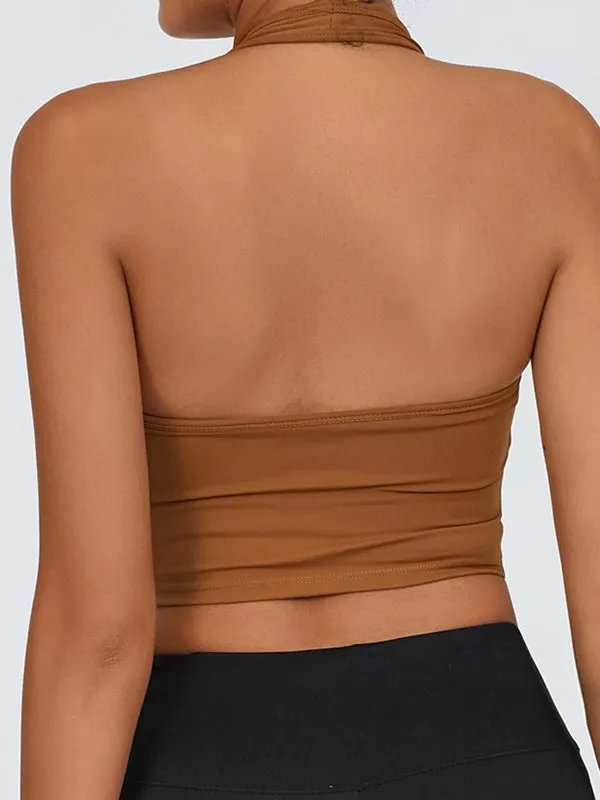 ZASUWA Female Backless Halter Quick Dry Sports Bras