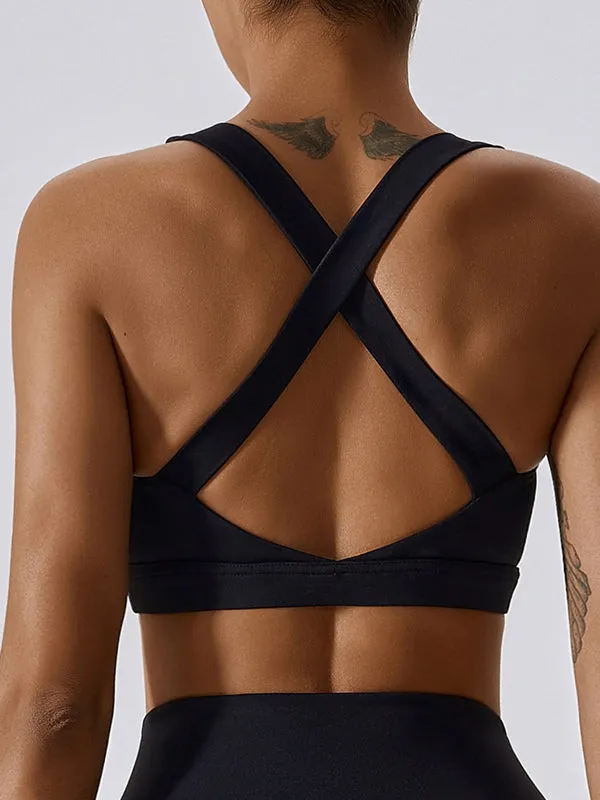 ZASUWA Female Quick-dry Cross Back Sports Bras