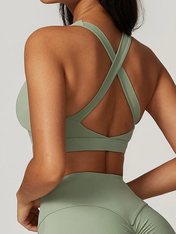 ZASUWA Female Quick-dry Cross Back Sports Bras